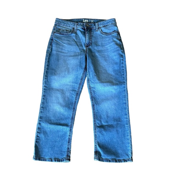 Lee Women's Regular Fit Mid-Rise Capri Jesns Blue Size 6 - Picture 2 of 7